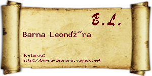 Barna Leonóra névjegykártya