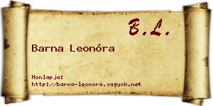Barna Leonóra névjegykártya