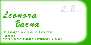 leonora barna business card