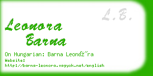 leonora barna business card